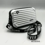 کیف چمدانی نقره ای